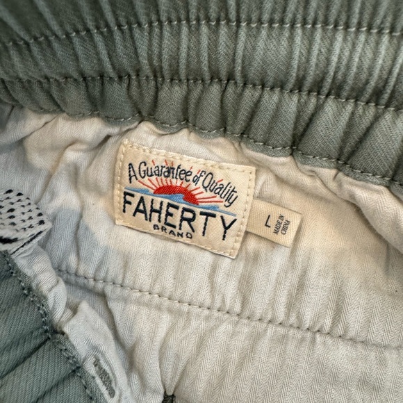 Faherty Mens Essential Drawstring Pants size L, color coastal sage - Picture 5 of 7